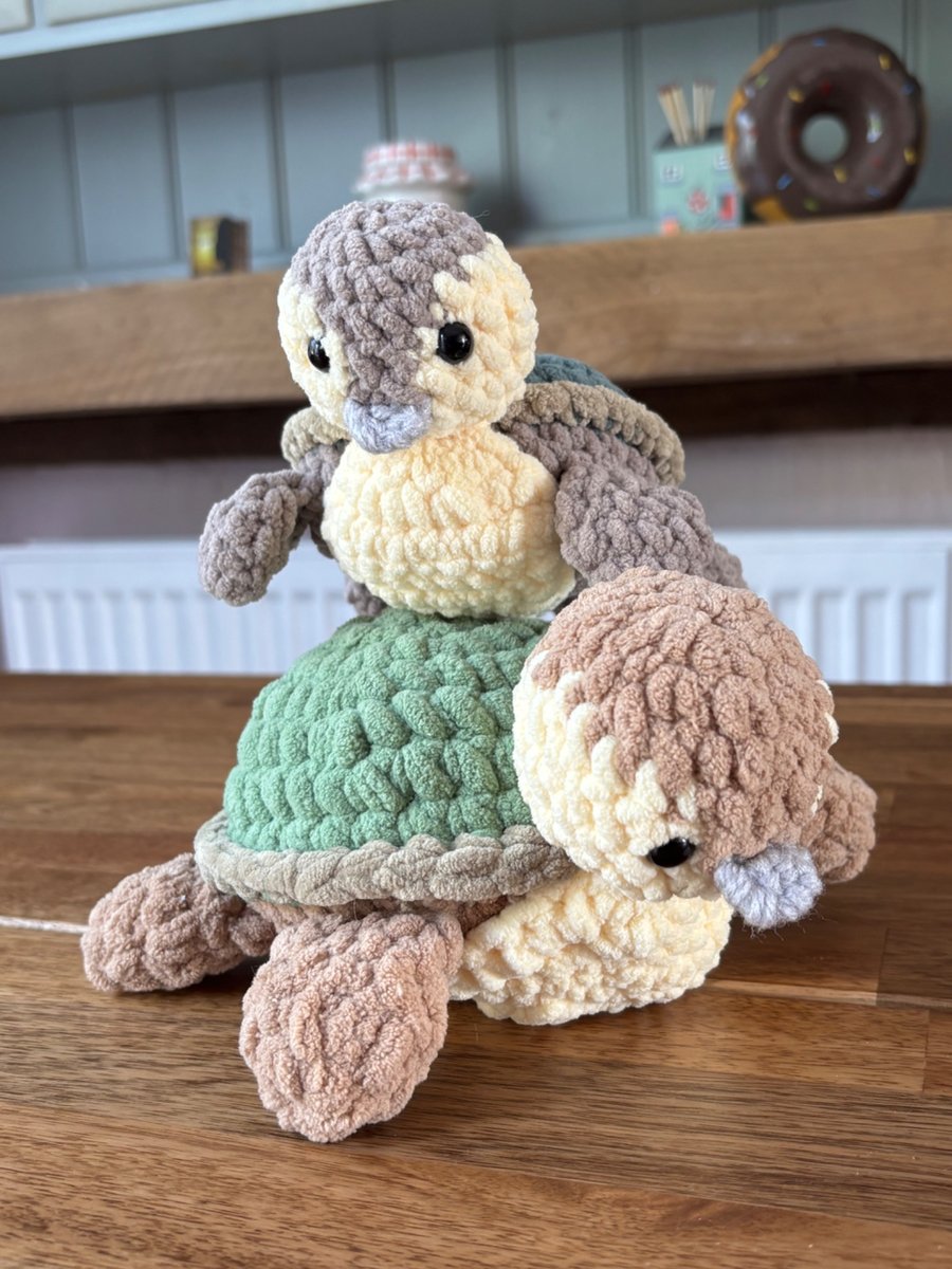 Crochet  turtle duck mum & baby set inspired by avatar the last air bender