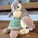 Crochet  turtle duck mum & baby set inspired by avatar the last air bender