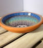 Rainbow Hedgehog Mosaic Garden Bird Bath - Image 4