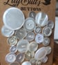 26 Vintage Pearly White Buttons - Image 2