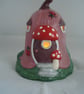 Pink Ceramic Flower Cottage Woodland House Candle Tealight Holder Ornament. - Image 5