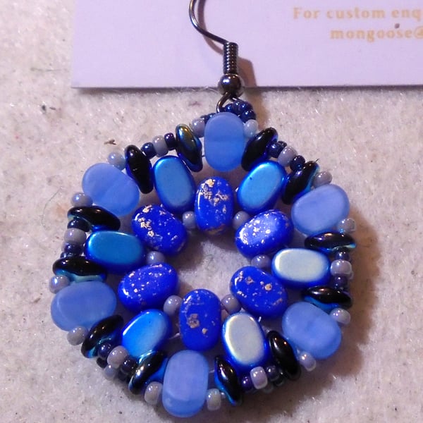 Hexagonal bead earrings (customisable)