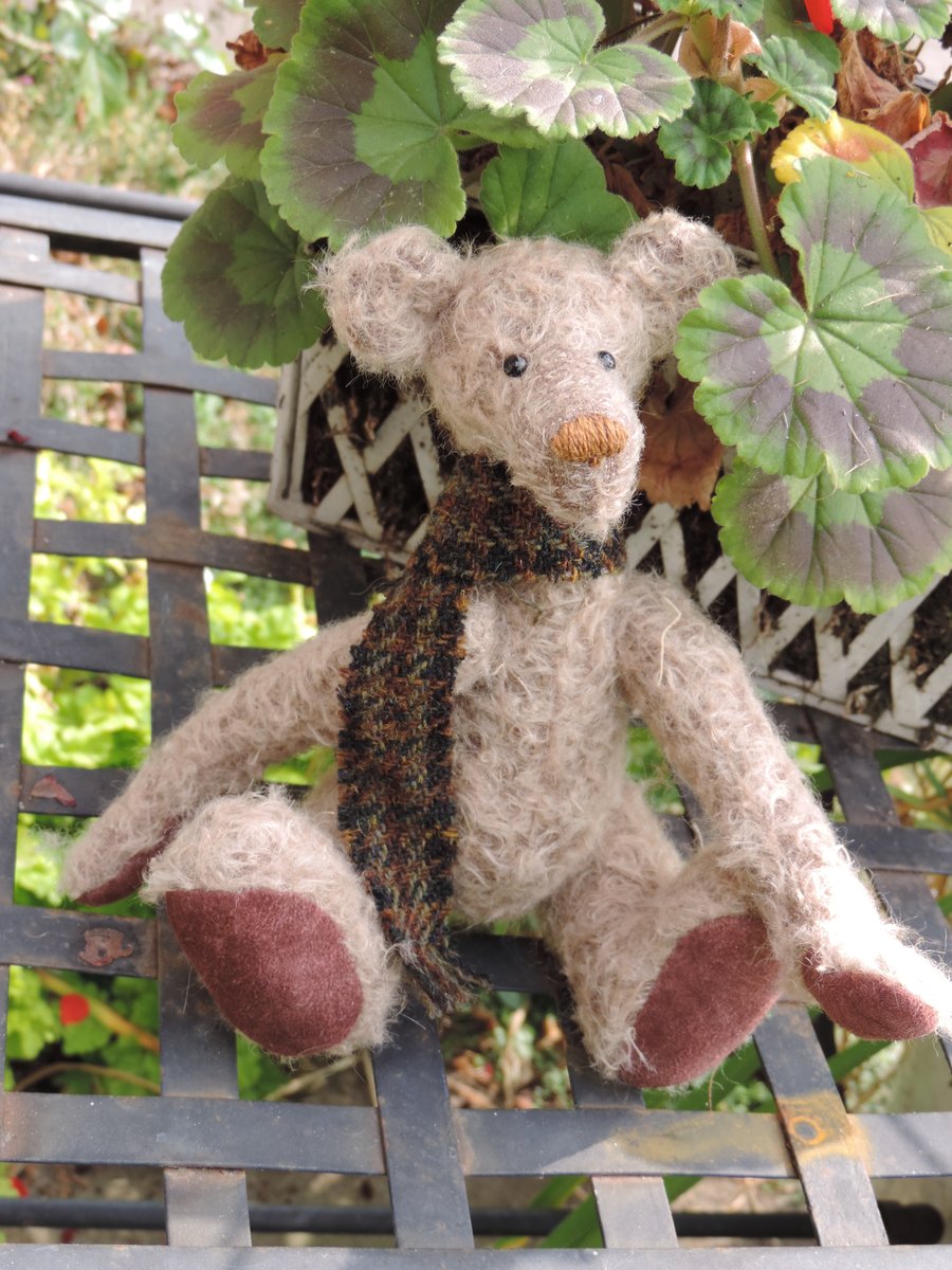 9 inch Handmade Mohair Collectors Teddy Bear