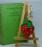 Crochet Strawberry keyring charm - Image 1