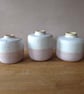 Wheel thrown Handmade Vase - Pale Pink and Speckle Small Bud Vase - Image 4
