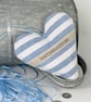SNOWDROP HEART - with lavender - fabric heart decoration - blue - Image 8
