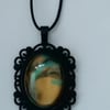 Marble clay glass pendant 