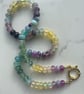 Fluorite & Banded Agate Hand Knotted Beaded Gemstone Necklace - Image 3