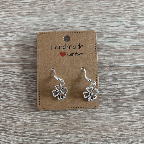 Sterling Silver Earrings - 4 Leaf Clover - Brand New & Sealed!! 