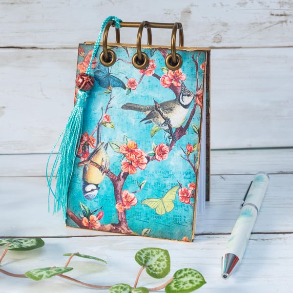 A7 Pocket Notebook with Cherry Blossom Covers