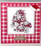 Christmas card - teddy and presents