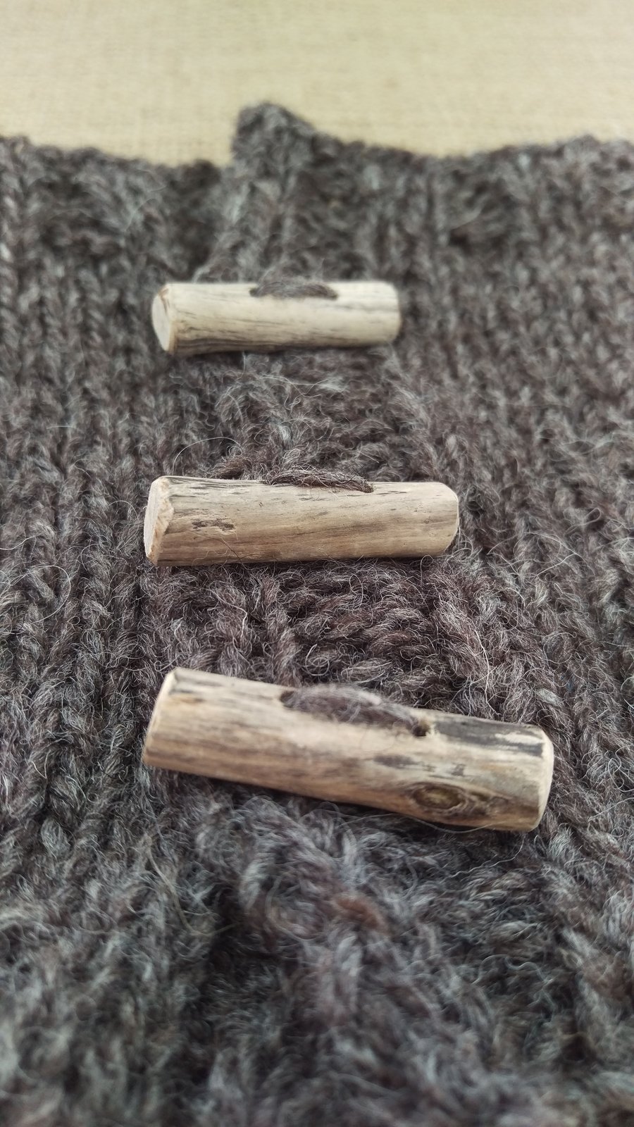 Set of two driftwood toggle buttons