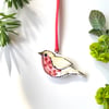 Robin ceramic hanging ornament