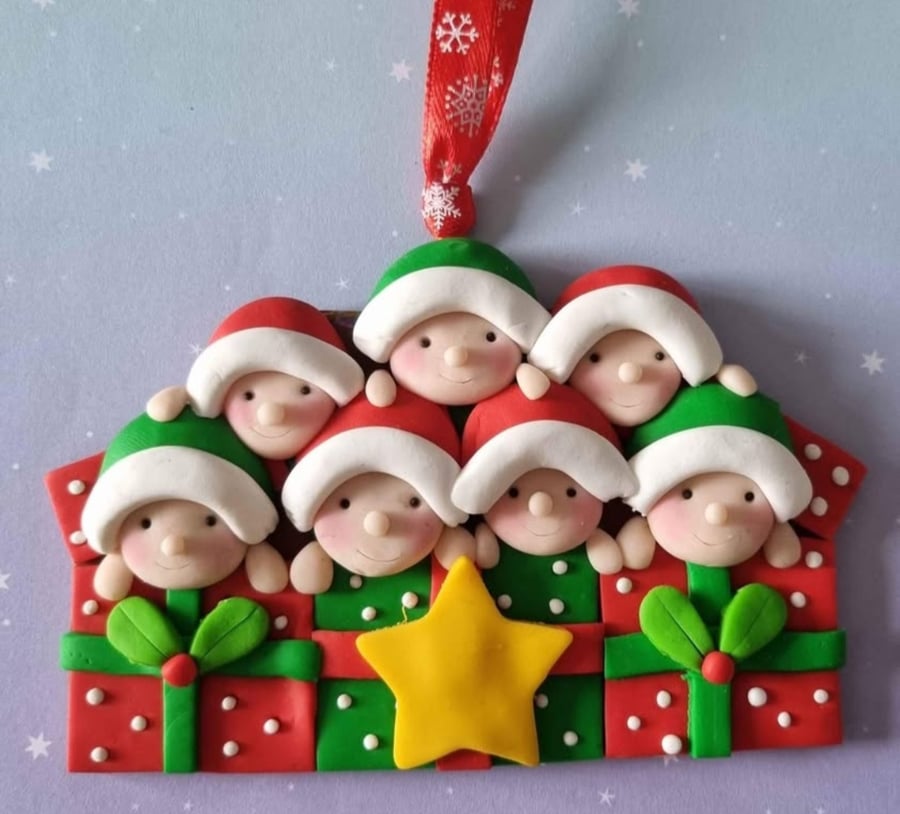 Personalised Family Christmas Tree Ornamnet