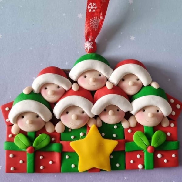 Personalised Family Christmas Tree Ornamnet