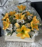 Lovely artificial flower in an envelope style holder or unique handbag design - Image 2