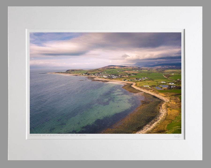 Drumadoon Bay & Blackwaterfoot, Isle of Arran - A3 (50x40cm) Unframed Print