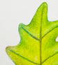 Green Oak Leaf Original Painting - Image 3