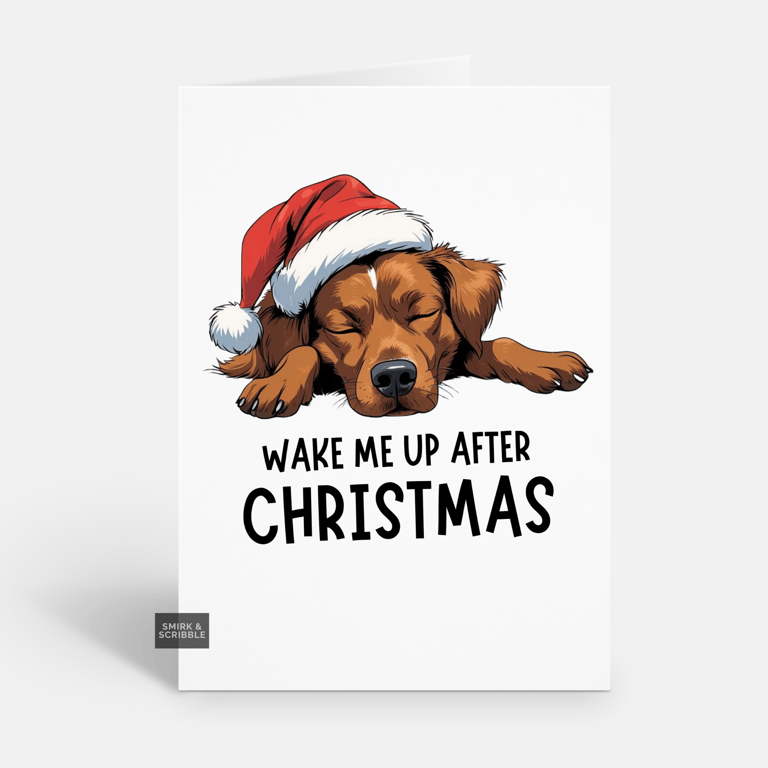 Unique Funny Christmas Card For Him Or Her - Dog Xmas Greeting 