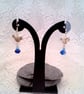 Silver Bird and Blue Crystal Earrings, Blue Earrings, Gift for Her, Bird Earring - Image 3
