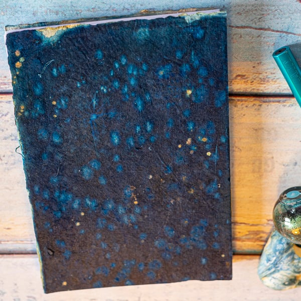 A5 French-link Sketchbook with Pretty Ox-Eye Daisies (Folksy113)