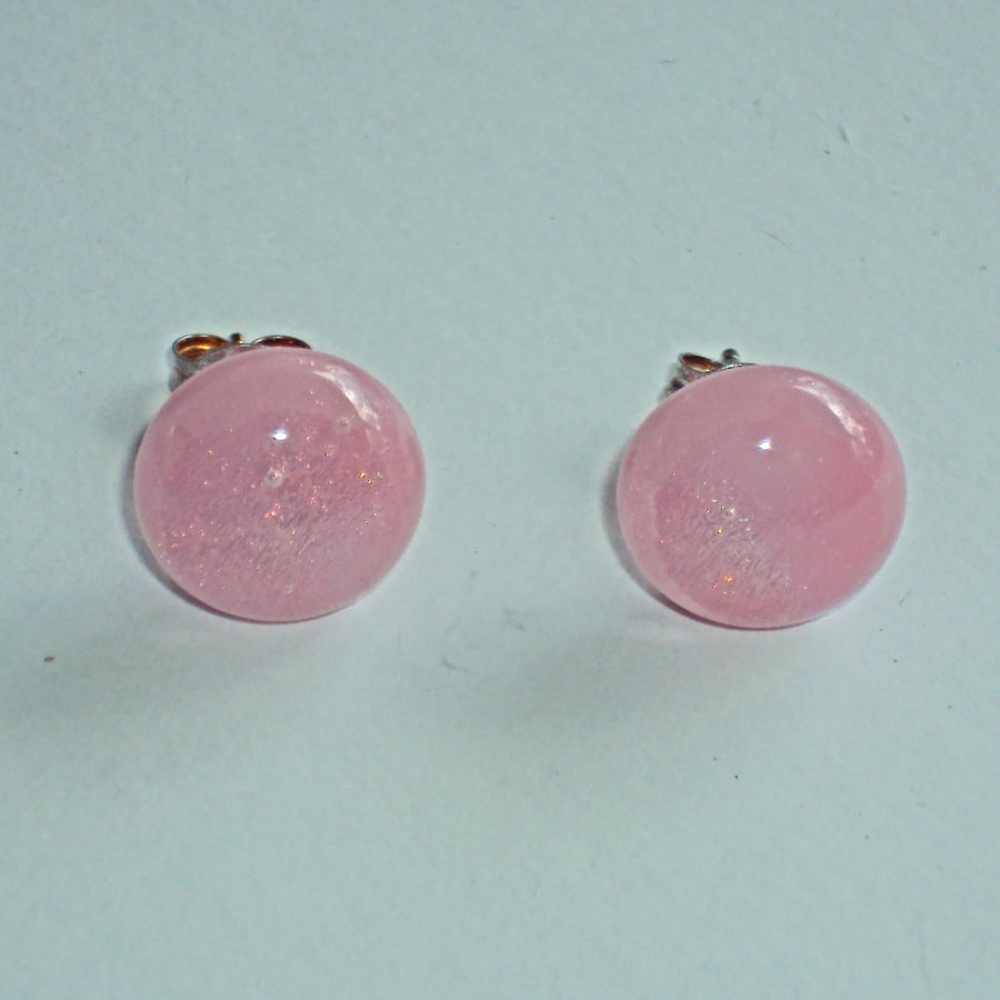 Dichroic stud earrings