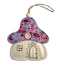 Fairy House Hanging Decoration - Fabric Mushroom - Image 7