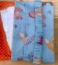 Nappy and Wipes Clutch Bag - Duck Egg Blue Woodland Animals - Image 4