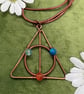 Deathly Hallows copper wire wrapped pendant