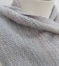 Pearl Grey Handwoven Scrap Scarflette, Cowl - Image 3