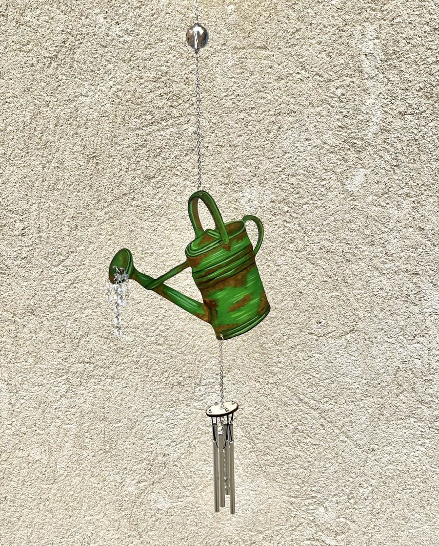 Watering can wind chime 