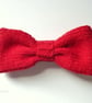 Suit accessories - Men's red knitted bow - Handmade wedding - Image 4