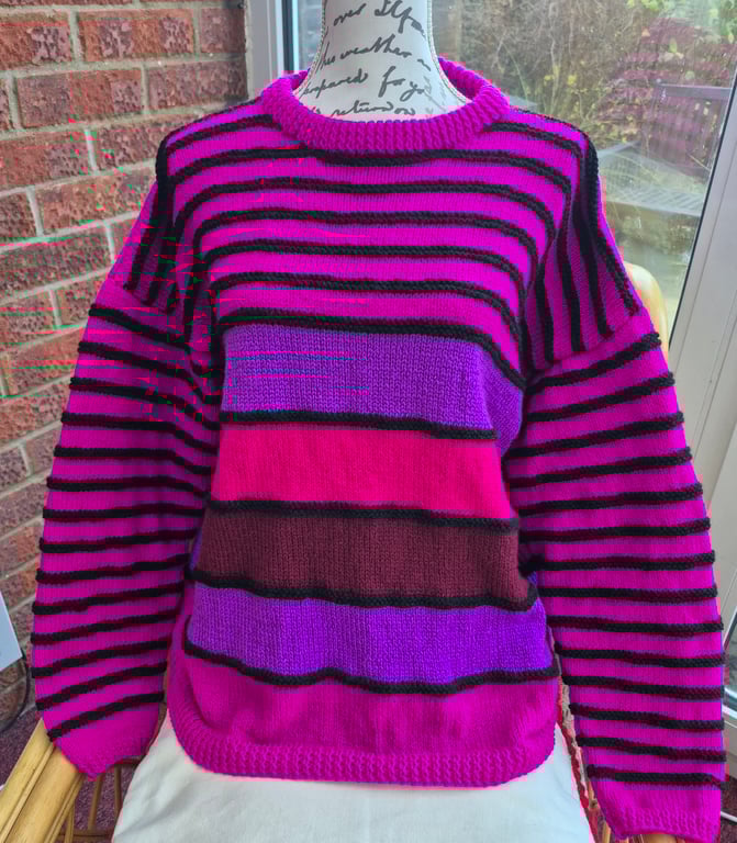 Handmade Knitted long sleeve jumper.
