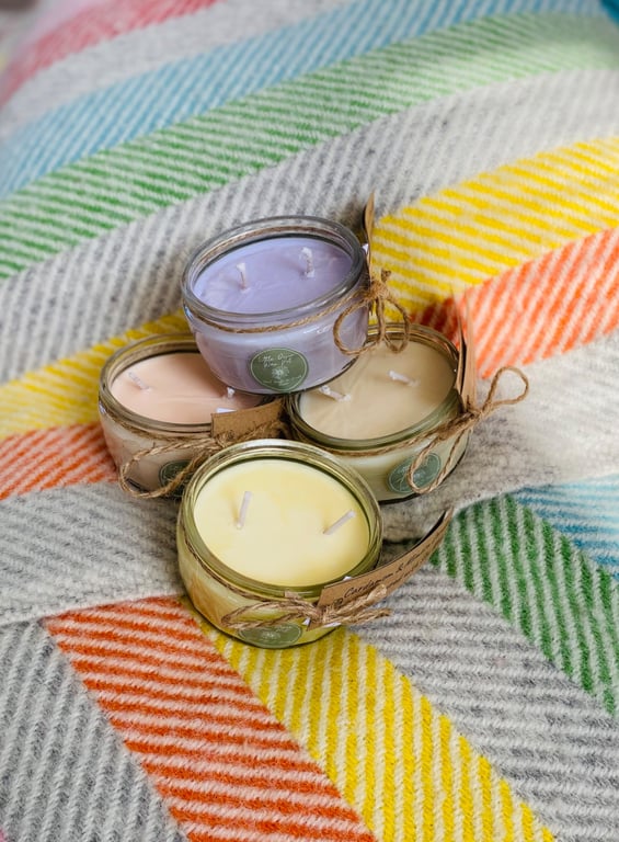 Floral & Gentle Set of Recycled Jar Candles
