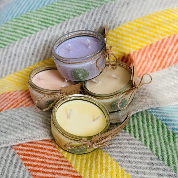 Floral & Gentle Set of Recycled Jar Candles