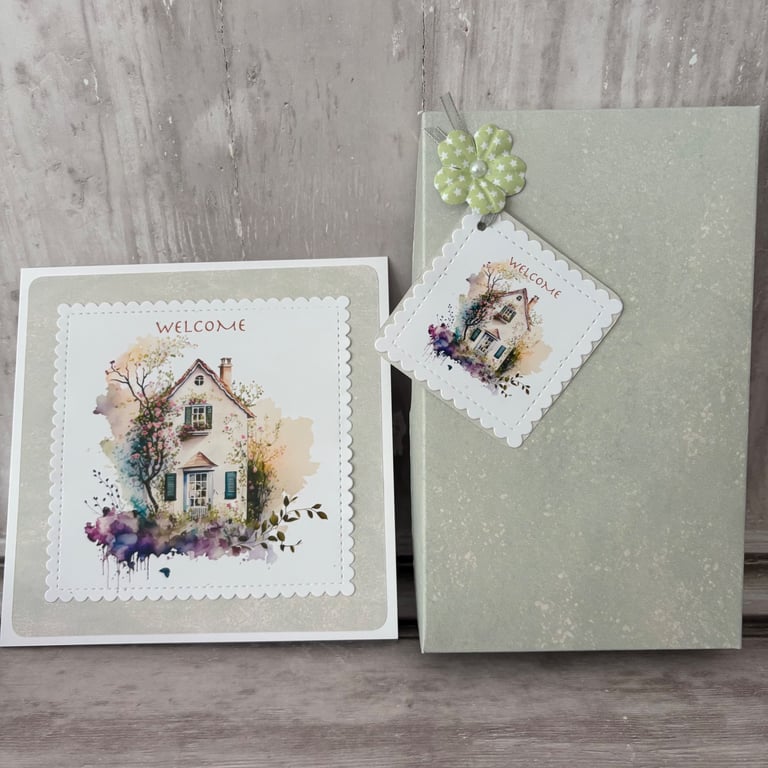Home - Welcome New Home Door Pillow, Card, Gift Box and Tag -  PB7 - 0003
