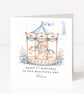 1st Birthday Card For Boy, Personalised Carousel Birthday Card For Son Grandson - Image 2