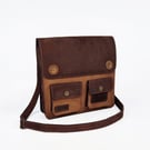 Leather Convertible Bag Backpack, Laptop Crossbody Messenger, Top Handle Satchel