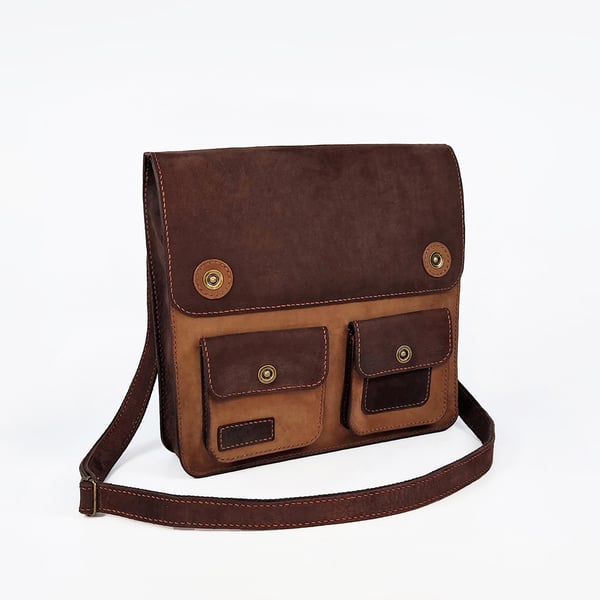 Leather Convertible Bag Backpack, Laptop Crossbody Messenger, Top Handle Satchel