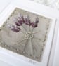 ECO PRINT EMBROIDERED CARD LAVENDER - Image 2