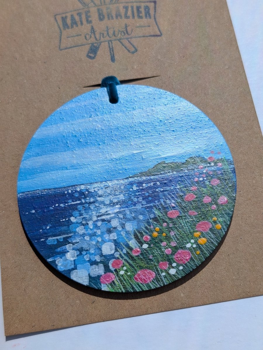 Unique Hand Painted Wooden Decorations. Summer Sparkles 