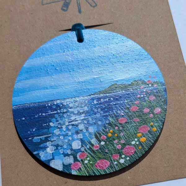 Unique Hand Painted Wooden Decorations. Summer Sparkles 