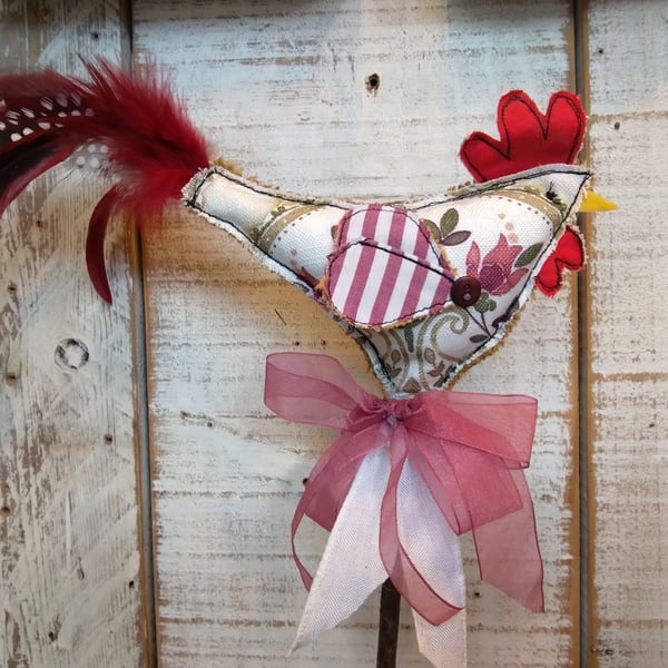 Whimsical stitch farmhouse chicken! 