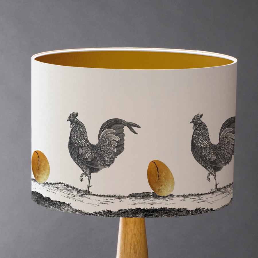 Which Came First Hand Gilded Lampshade