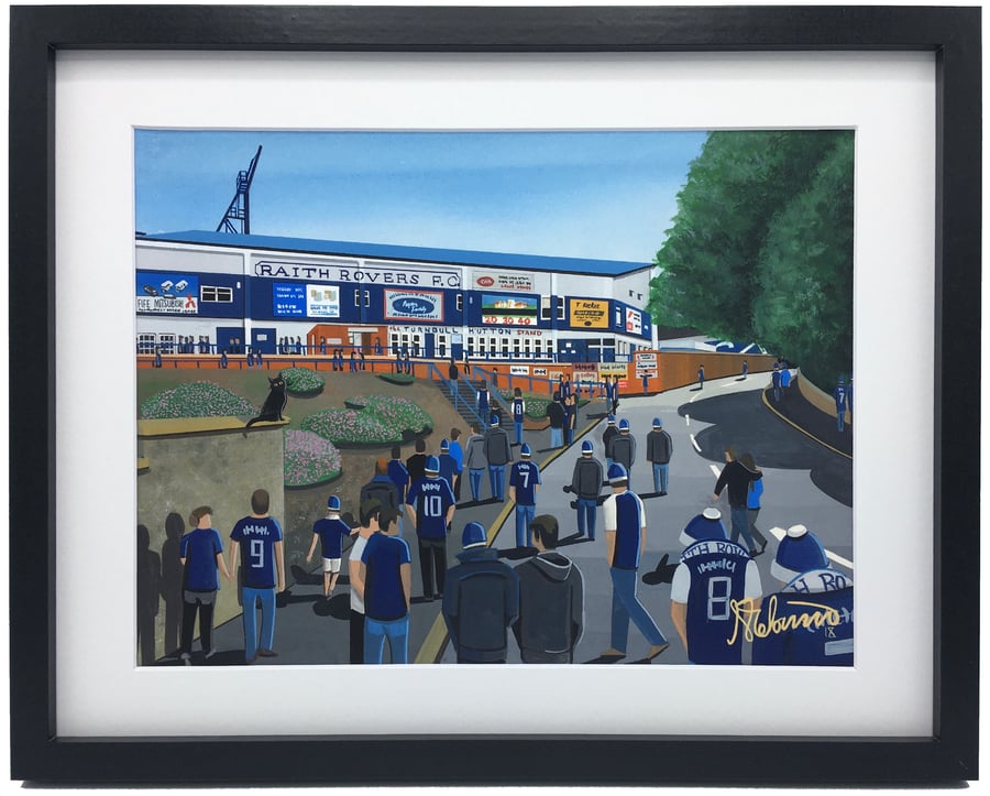 Raith Rovers F.C, Stark's Park Stadium, High Quality Framed Football Art Print.