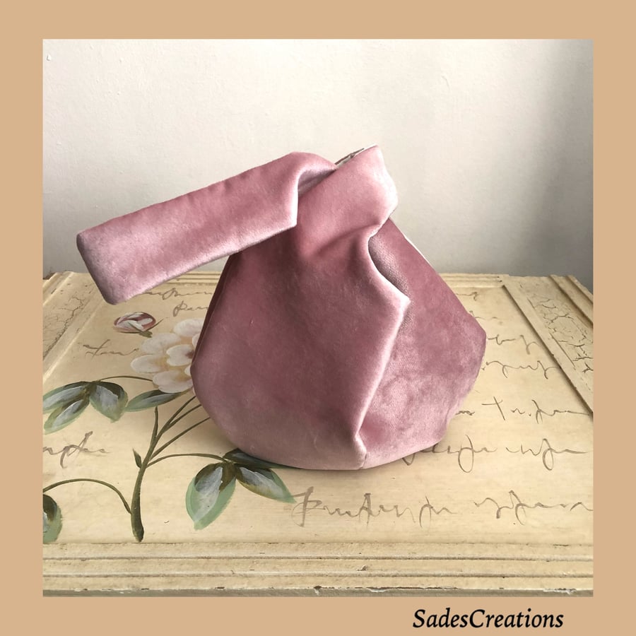 Japanese Knot Bag Blush Pink