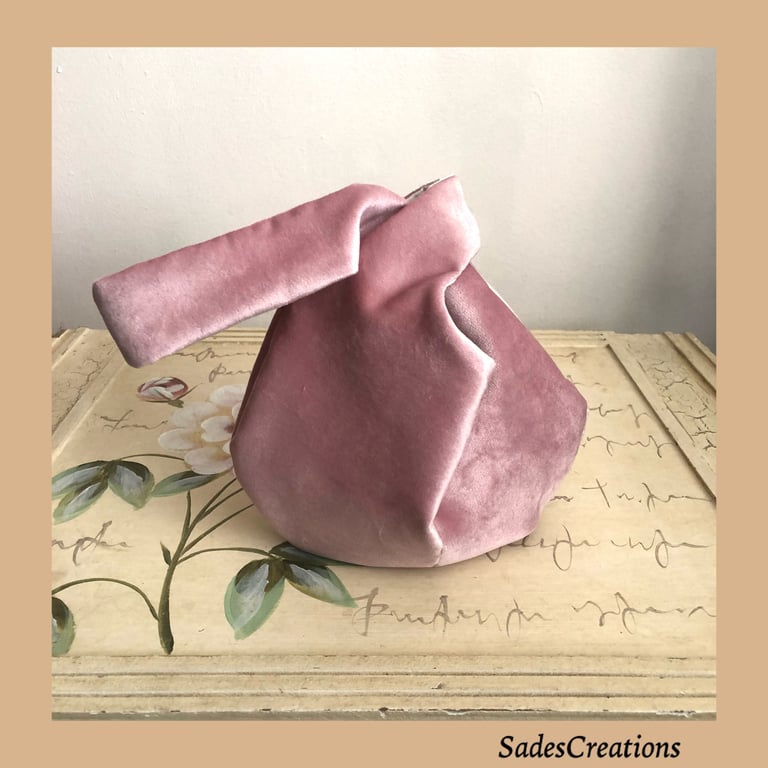 Japanese Knot Bag Blush Pink