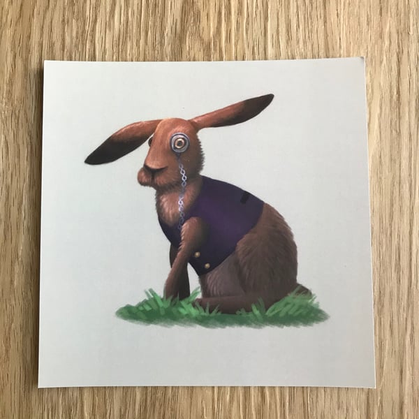 March Hare Square Post Card Print