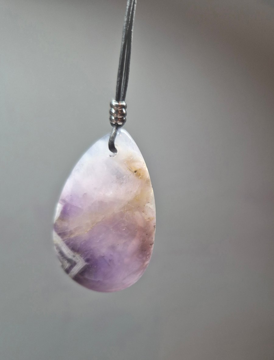 Natural Brazil Amethyst Teardrop Pendant