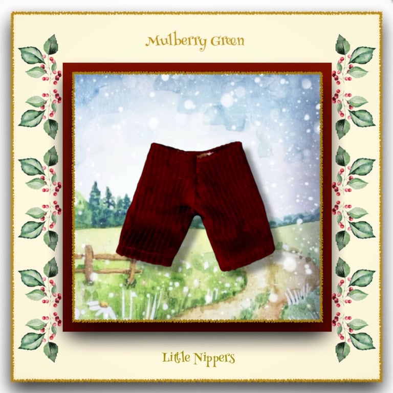 Little Nippers Burgundy Corduroy Trousers 